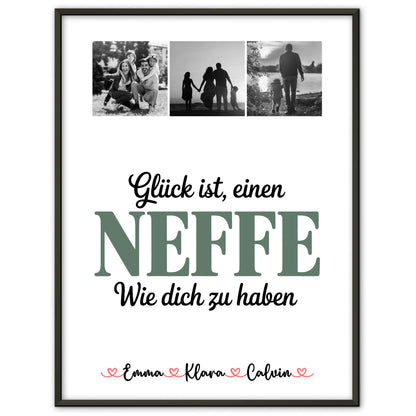 Liebes Poster Personalisiert Geschenk Fotocollage Neffe Glück Ist einen Neffe Wie Dich Zu Haben