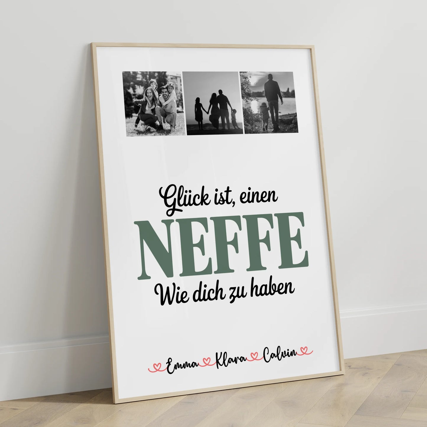 Liebes Poster Personalisiert Geschenk Fotocollage Neffe Glück Ist einen Neffe Wie Dich Zu Haben