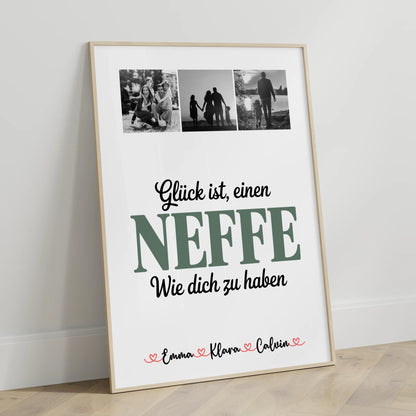 Liebes Poster Personalisiert Geschenk Fotocollage Neffe Glück Ist einen Neffe Wie Dich Zu Haben