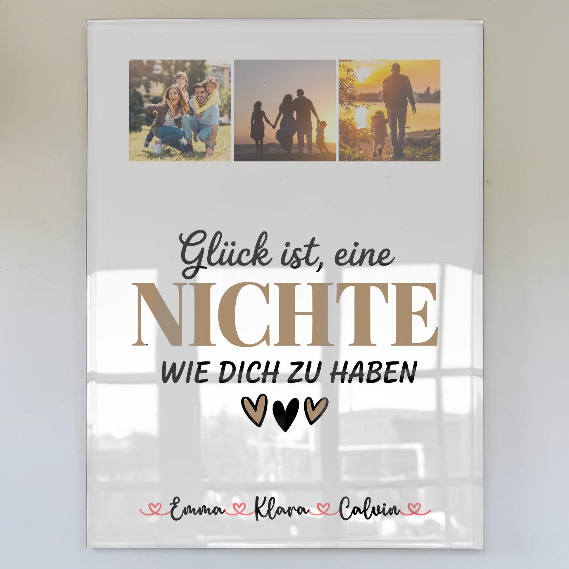 Personalisierte Geschenke mit Foto Acrylglas und Fotocollage Nichte Glück Ist eine Nichte Wie Dich Zu Haben 1