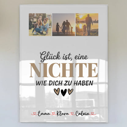 Personalisierte Geschenke mit Foto Acrylglas und Fotocollage Nichte Glück Ist eine Nichte Wie Dich Zu Haben 1