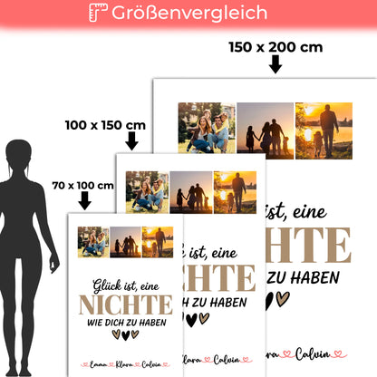 Namensdecke Fotocollage Nichte Glück Ist eine Nichte Wie Dich Zu Haben personalisiertes Geschenk 5