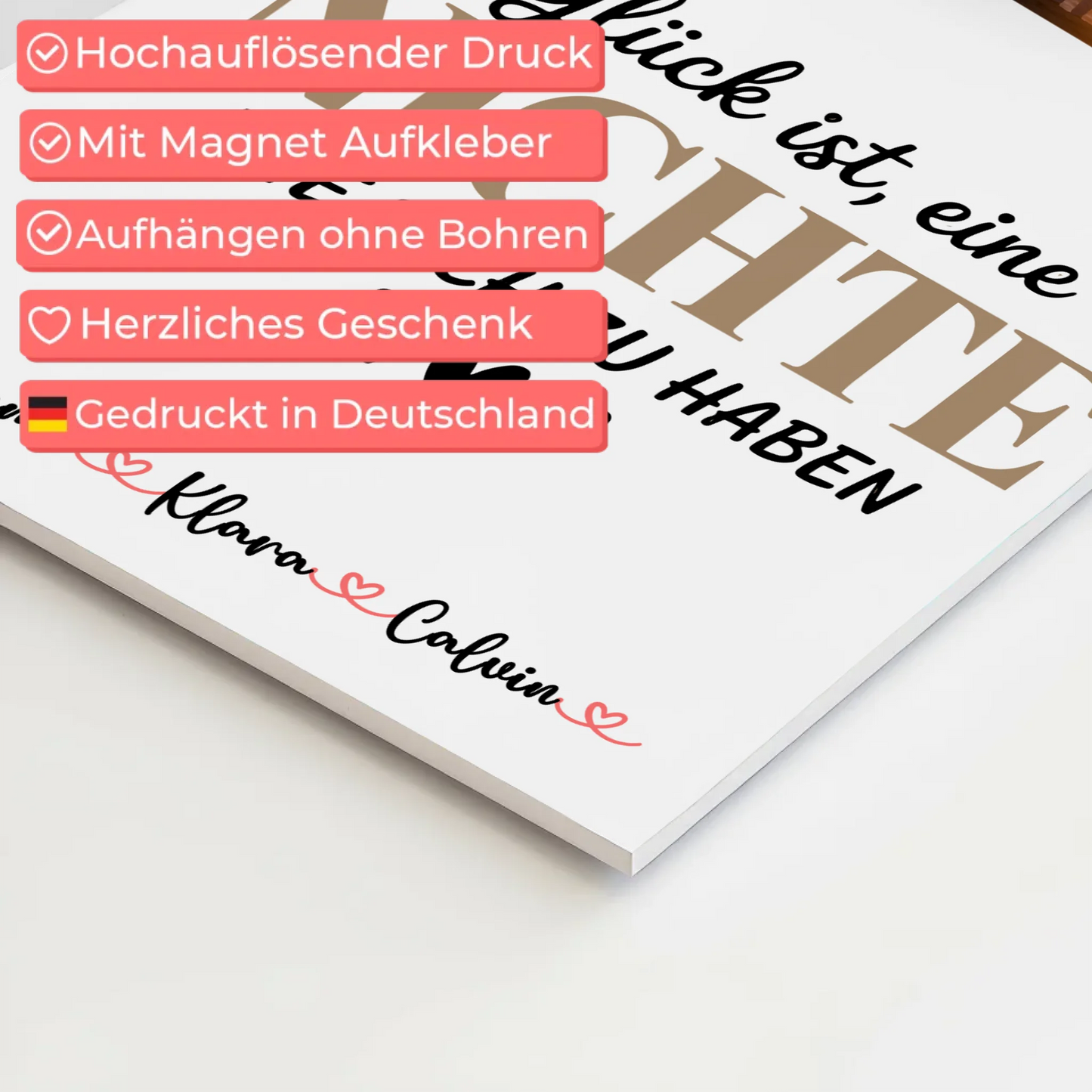 Personalisierte Fotoboard Magnet Wandbild Fotocollage Nichte Glück Ist eine Nichte Wie Dich Zu Haben 4