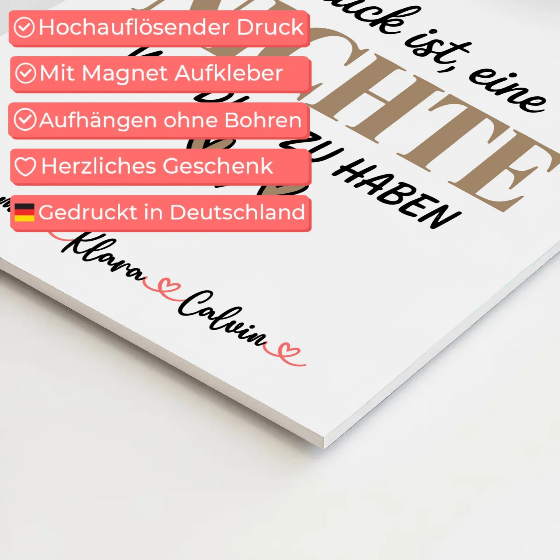 Personalisierte Fotoboard Magnet Wandbild Fotocollage Nichte Glück Ist eine Nichte Wie Dich Zu Haben 10