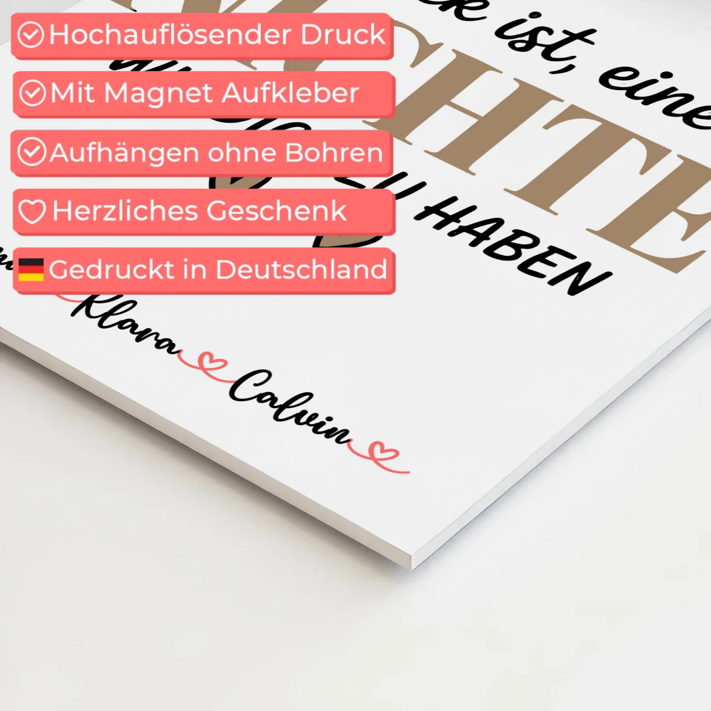 Personalisierte Fotoboard Magnet Wandbild Fotocollage Nichte Glück Ist eine Nichte Wie Dich Zu Haben