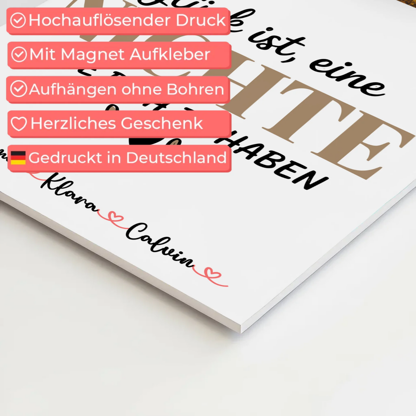 Personalisierte Fotoboard Magnet Wandbild Fotocollage Nichte Glück Ist eine Nichte Wie Dich Zu Haben