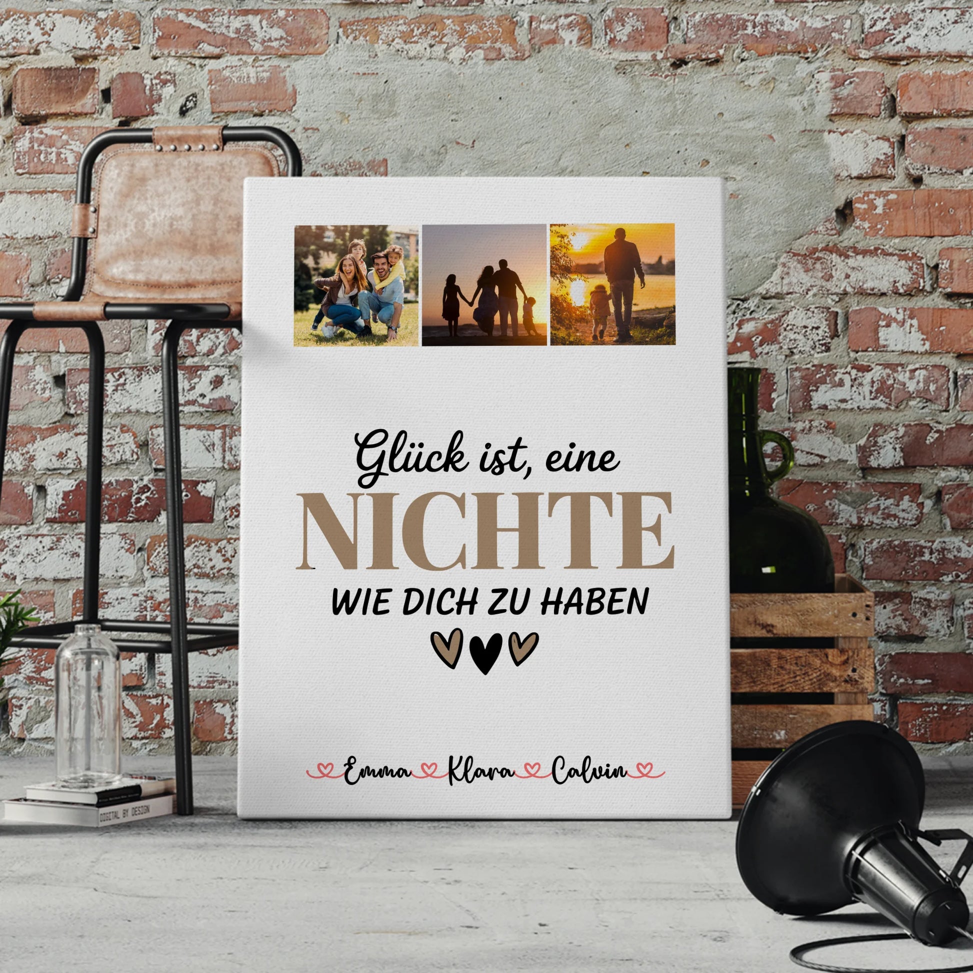 Personalisierte Leinwand Bild Fotocollage Nichte Glück Ist eine Nichte Wie Dich Zu Haben 4