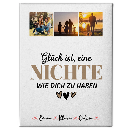 Personalisierte Leinwand Bild Fotocollage Nichte Glück Ist eine Nichte Wie Dich Zu Haben 1