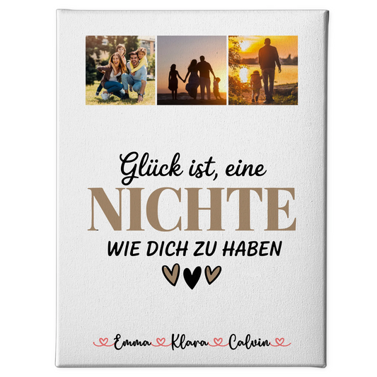 Personalisierte Leinwand Bild Fotocollage Nichte Glück Ist eine Nichte Wie Dich Zu Haben 1