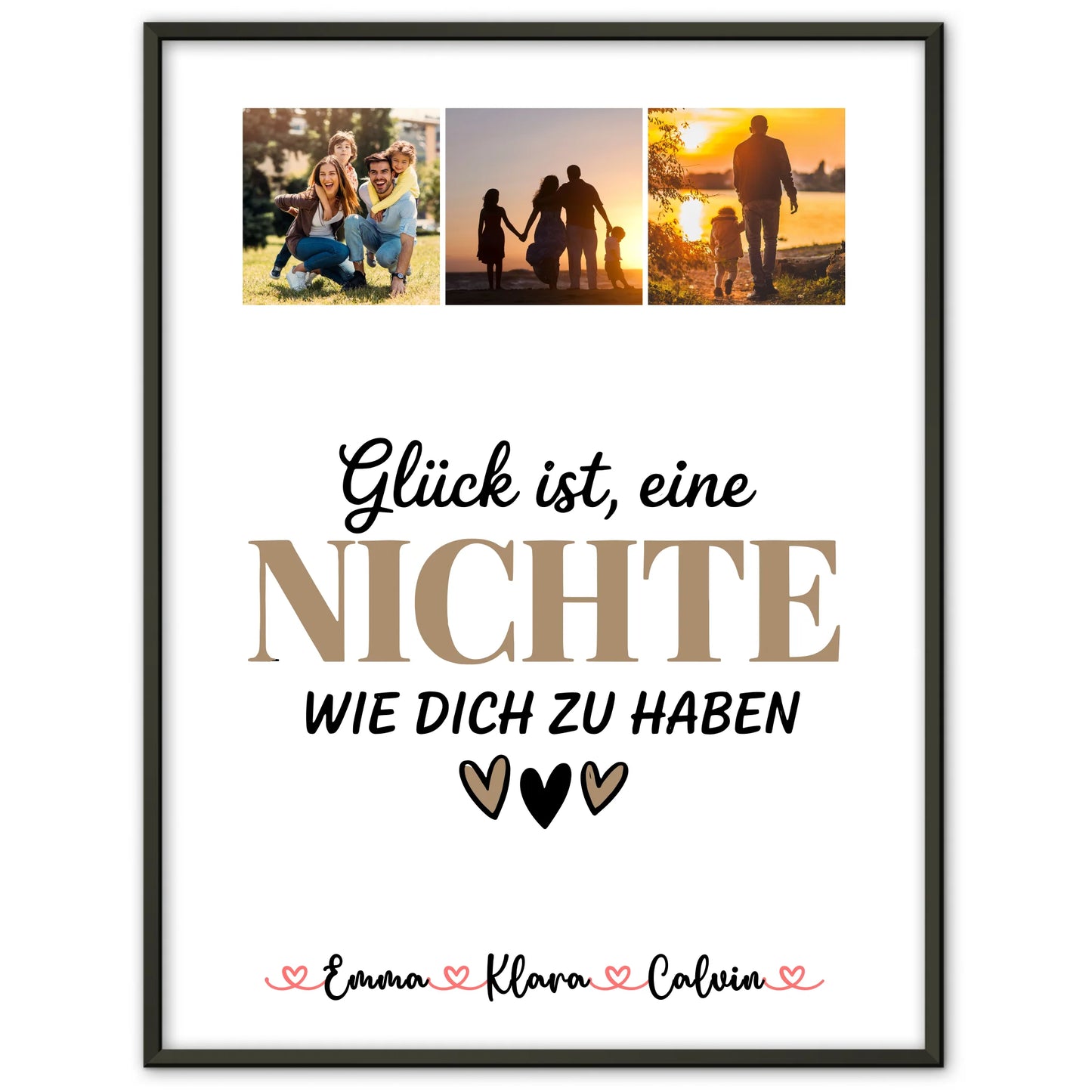 Poster Personalisiert Fotocollage Nichte Glück Ist eine Nichte Wie Dich Zu Haben Geschenk