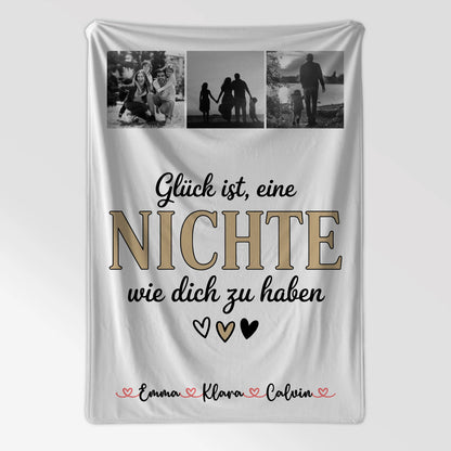 Personalisierte Decke Mit Namen Fotocollage für Nichte Glück Ist eine Nichte Wie Dich Zu Haben Geschenk 7