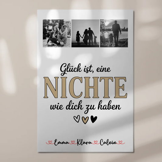 Fotoboard Poster Magnetisch Fotocollage für Nichte Glück Ist eine Nichte Wie Dich Zu Haben Geschenk 1