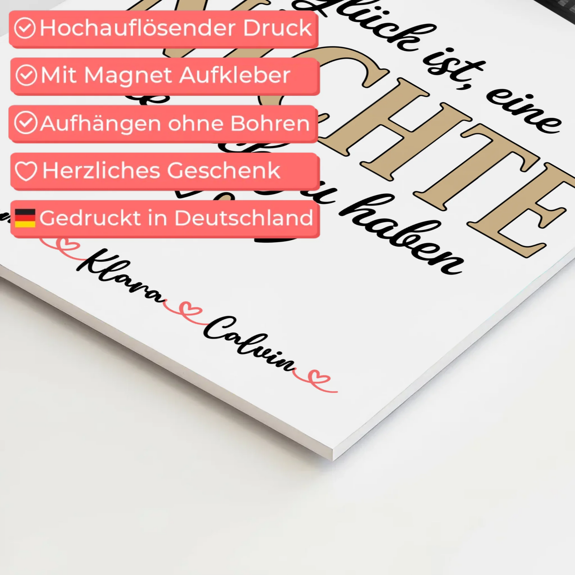 Fotoboard Poster Magnetisch Fotocollage für Nichte Glück Ist eine Nichte Wie Dich Zu Haben Geschenk 4