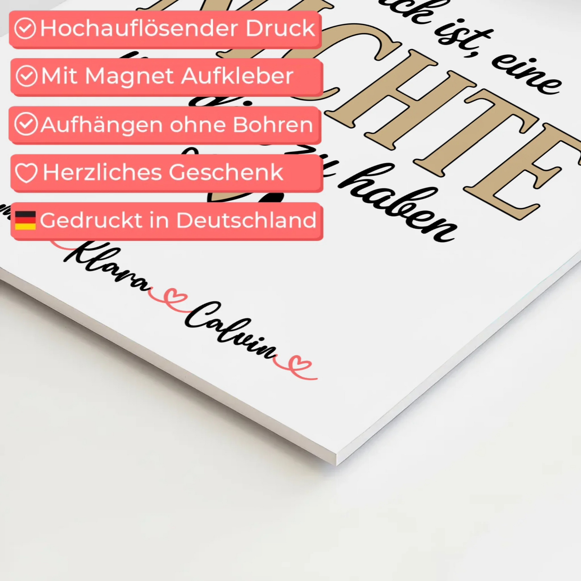 Fotoboard Poster Magnetisch Fotocollage für Nichte Glück Ist eine Nichte Wie Dich Zu Haben Geschenk 10