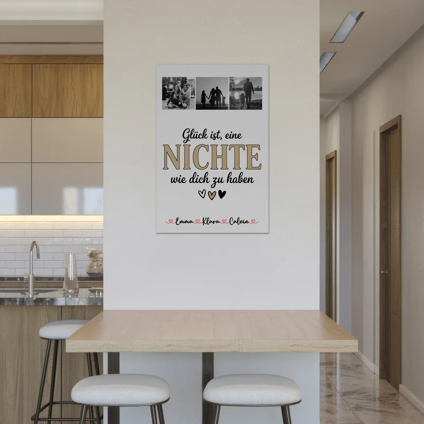 Fotoboard Poster Magnetisch Fotocollage für Nichte Glück Ist eine Nichte Wie Dich Zu Haben Geschenk