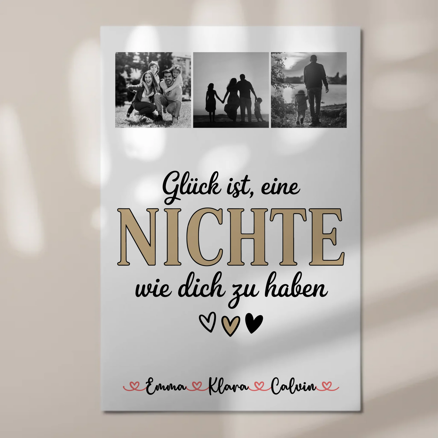 Fotoboard Poster Magnetisch Fotocollage für Nichte Glück Ist eine Nichte Wie Dich Zu Haben Geschenk