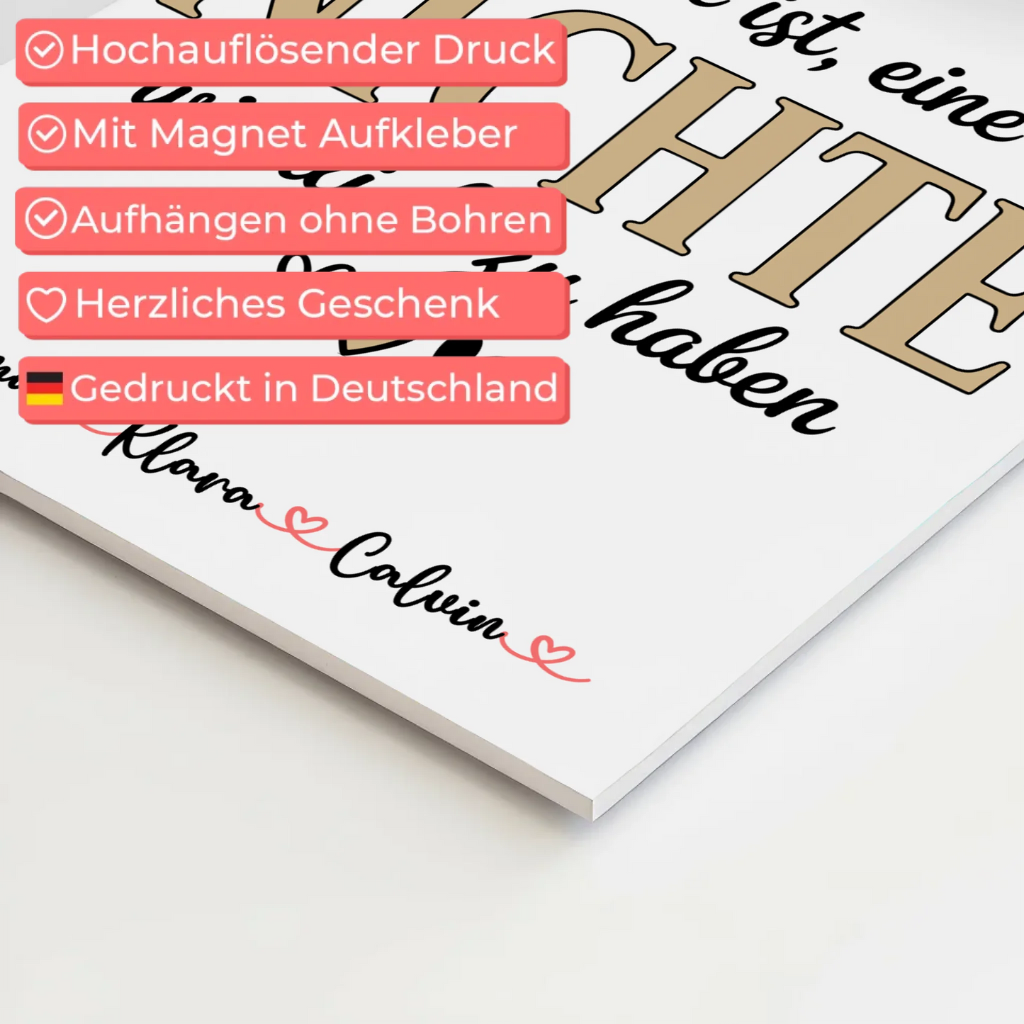 Fotoboard Poster Magnetisch Fotocollage für Nichte Glück Ist eine Nichte Wie Dich Zu Haben Geschenk