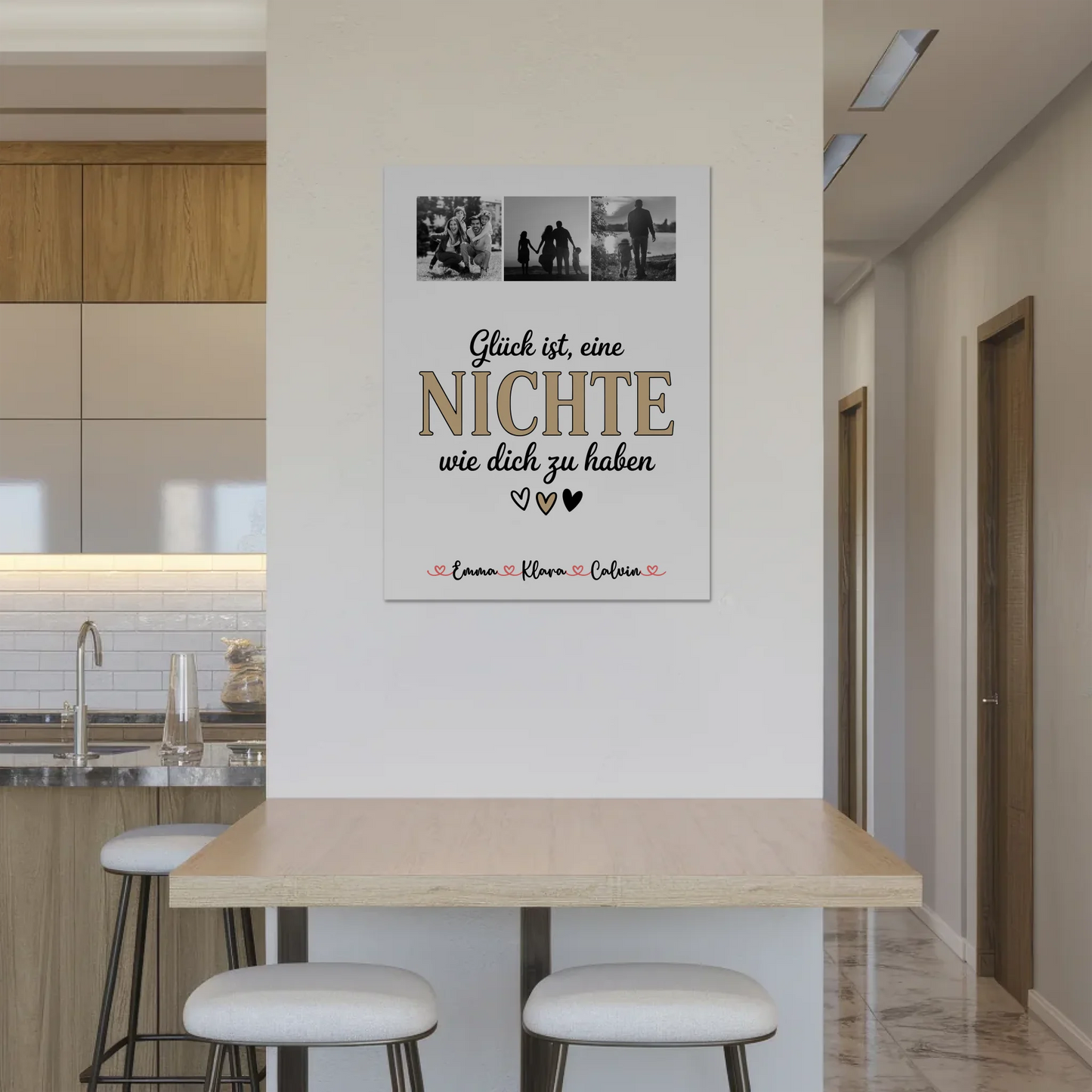 Fotoboard Poster Magnetisch Fotocollage für Nichte Glück Ist eine Nichte Wie Dich Zu Haben Geschenk