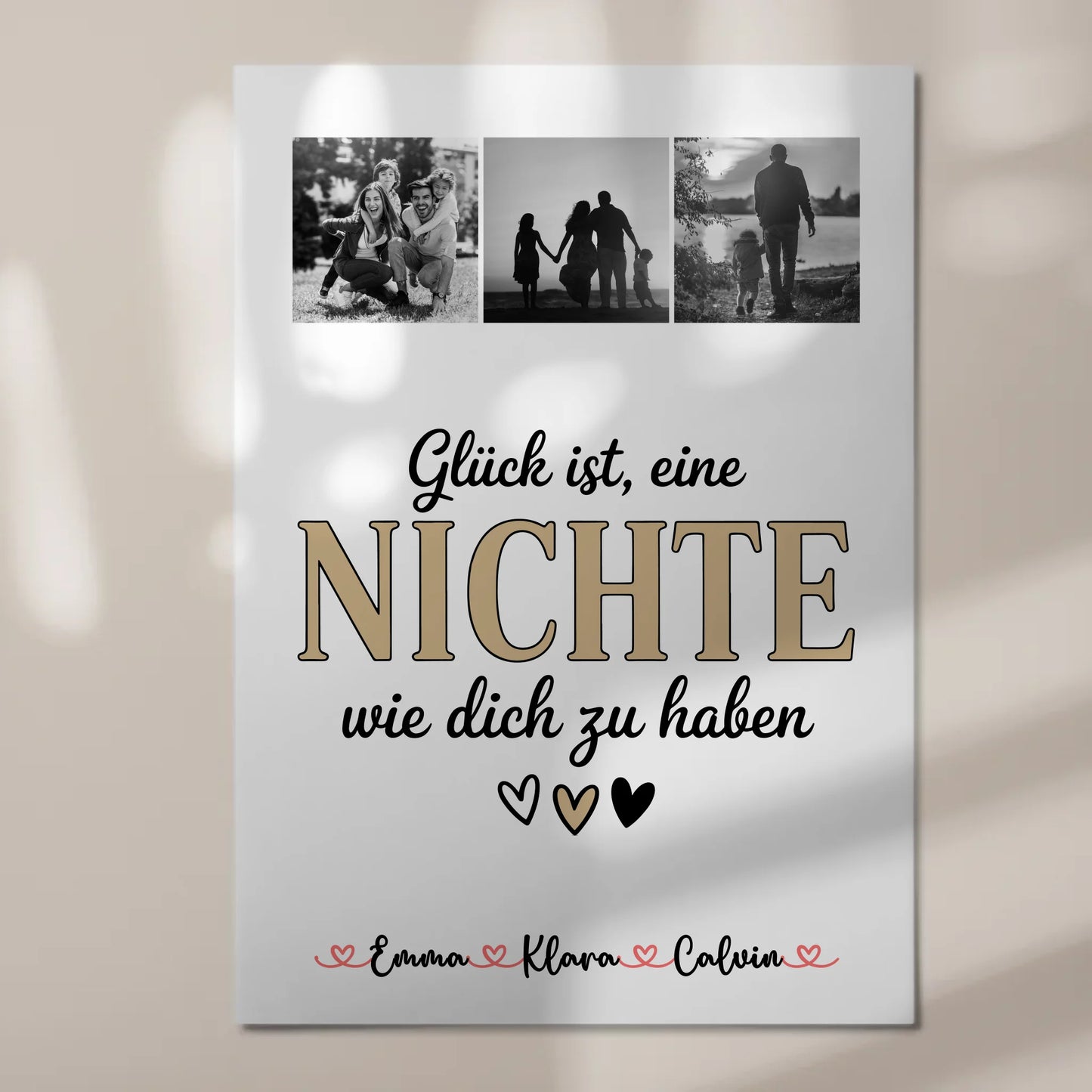 Fotoboard Poster Magnetisch Fotocollage für Nichte Glück Ist eine Nichte Wie Dich Zu Haben Geschenk