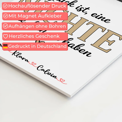 Fotoboard Poster Magnetisch Fotocollage für Nichte Glück Ist eine Nichte Wie Dich Zu Haben Geschenk