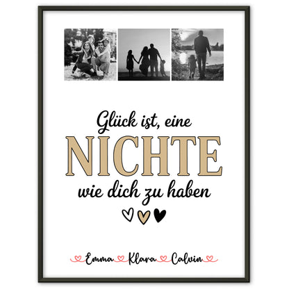 Personalisierte Fotocollage Großes Bild Aus Vielen Kleinen Für Nichte Glück Ist Eine Nichte Wie Dich Zu Haben