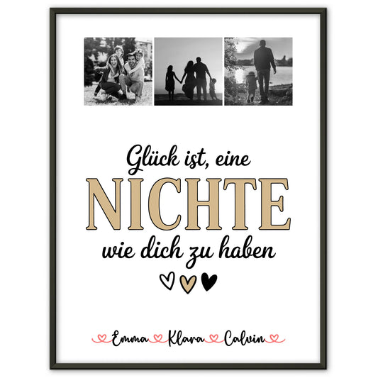 Personalisierte Fotocollage Großes Bild Aus Vielen Kleinen Für Nichte Glück Ist Eine Nichte Wie Dich Zu Haben