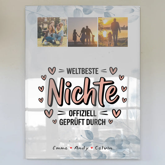 Foto Mit Acrylglas Nichte Fotocollage Weltbeste Nichte Offiziell Geprüft Durch 1
