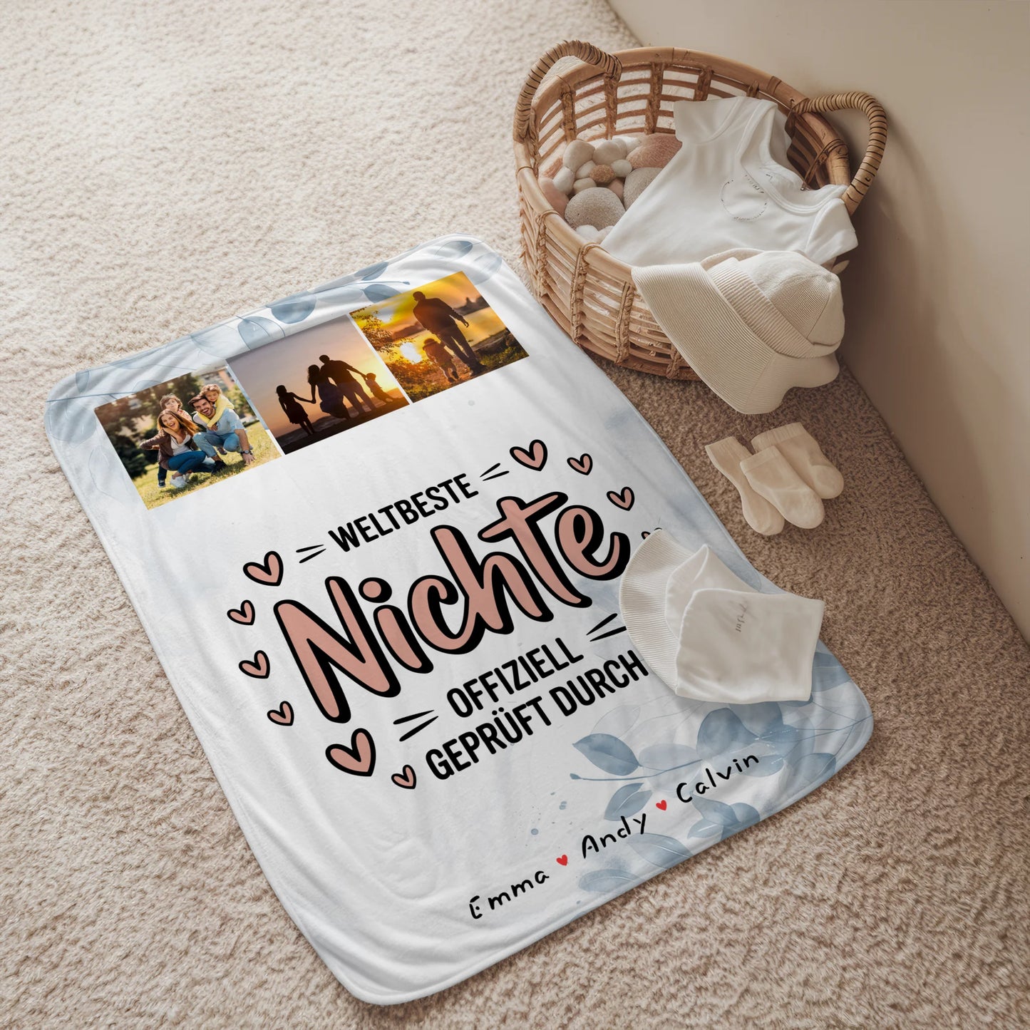 Namensdecke Nichte Fotocollage Weltbeste Nichte Offiziell Geprüft Durch 2