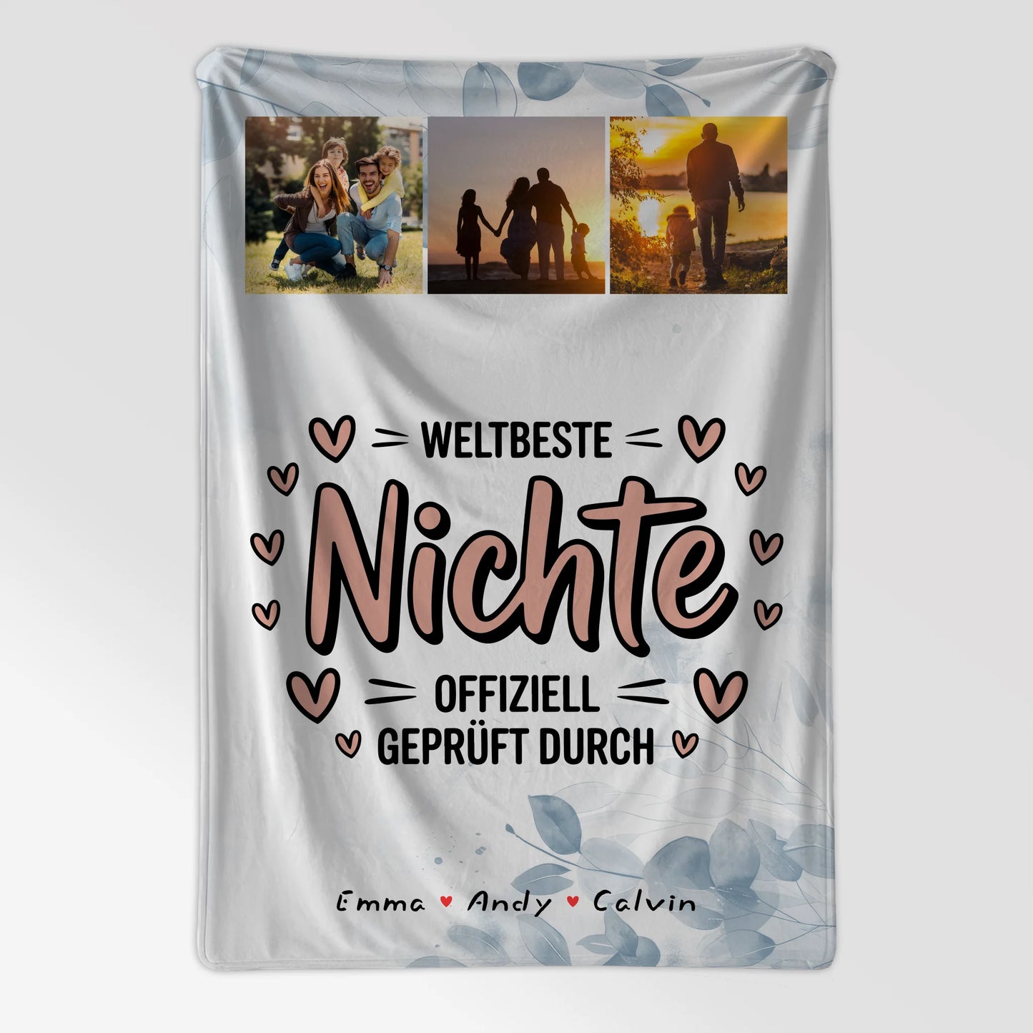 Namensdecke Nichte Fotocollage Weltbeste Nichte Offiziell Geprüft Durch 7