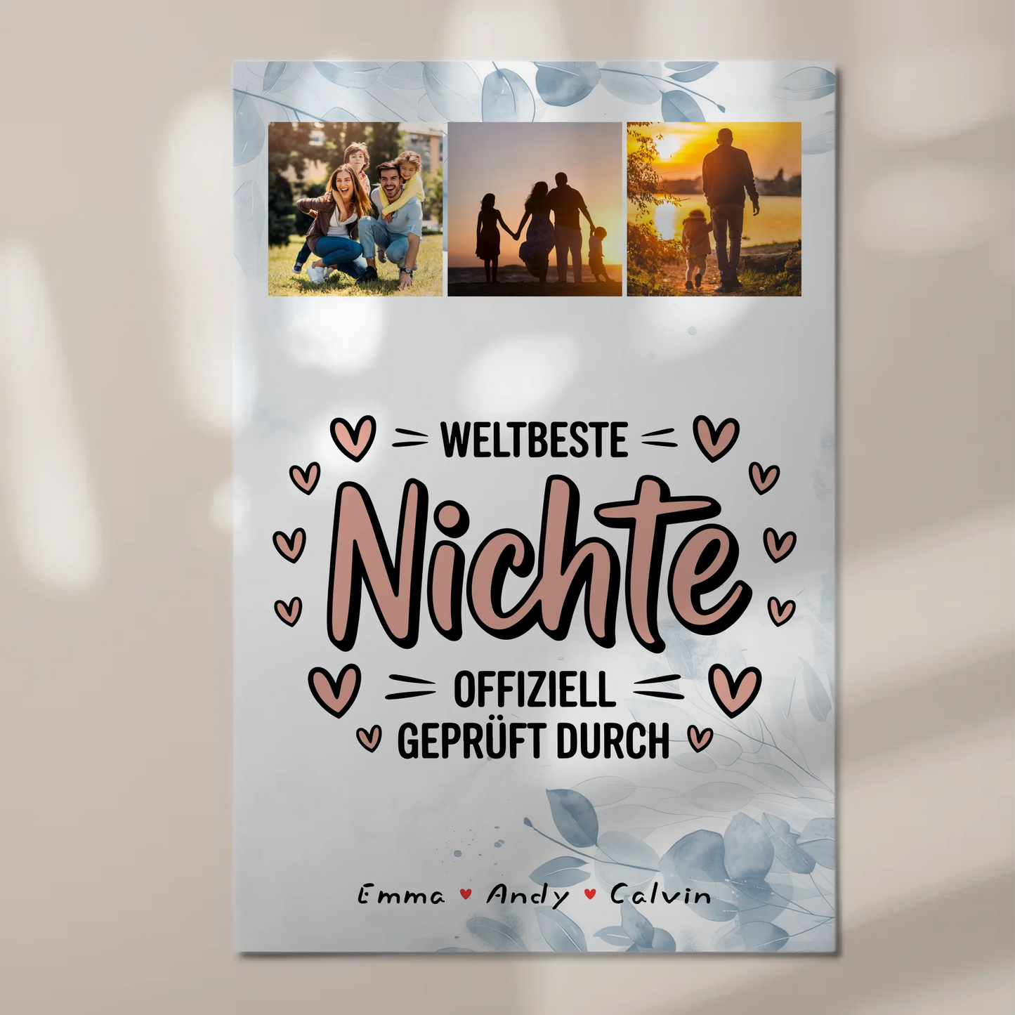 Magnetposter Fotoboard Nichte Fotocollage Weltbeste Nichte Offiziell Geprüft Durch 1