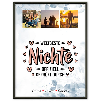 Foto Collage Poster Erstellen Nichte Fotocollage Weltbeste Nichte Offiziell Geprüft Durch