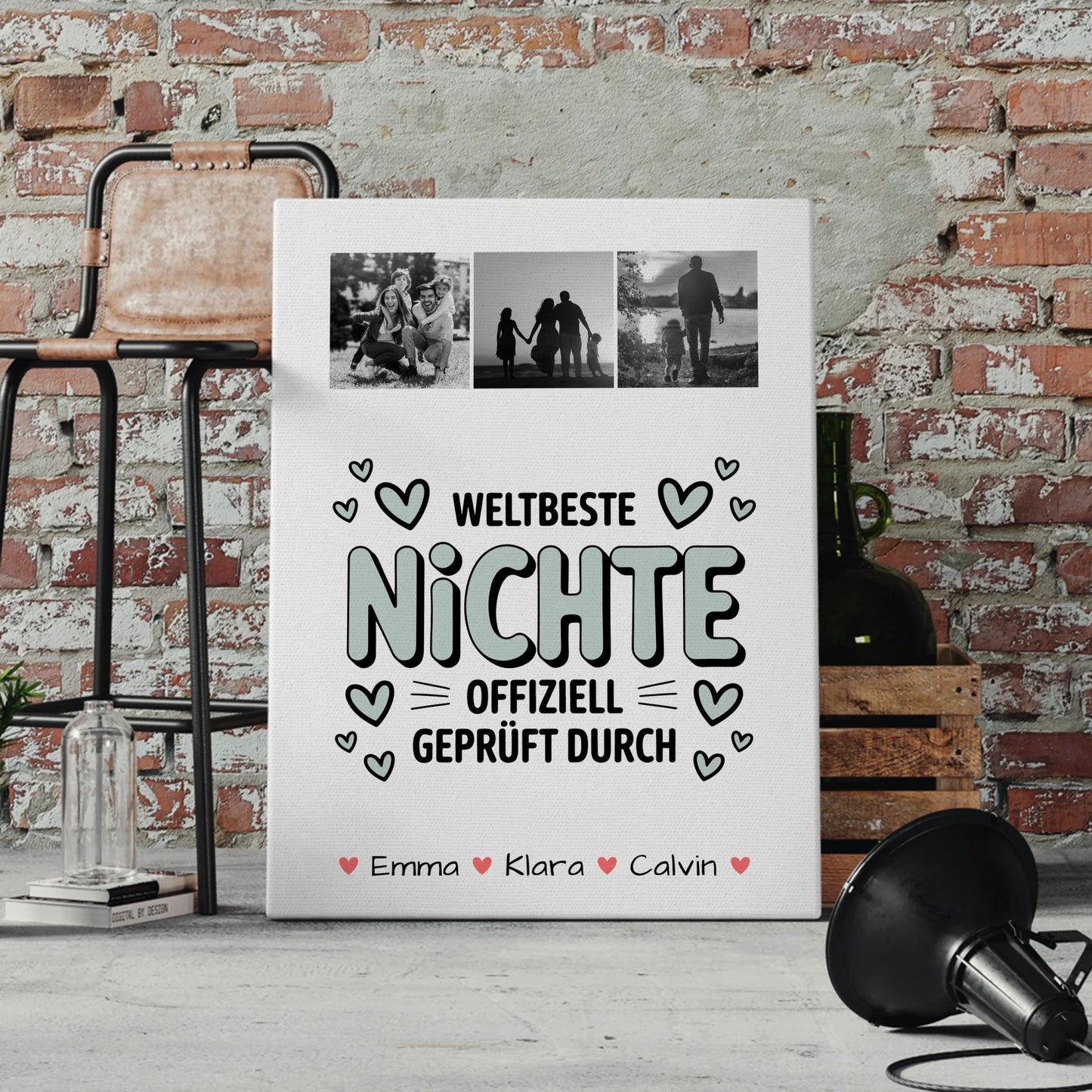 Leinwand Collagen Erstellen Geschenk Fotocollage Nichte Weltbeste Nichte Offiziell Geprüft Durch 4