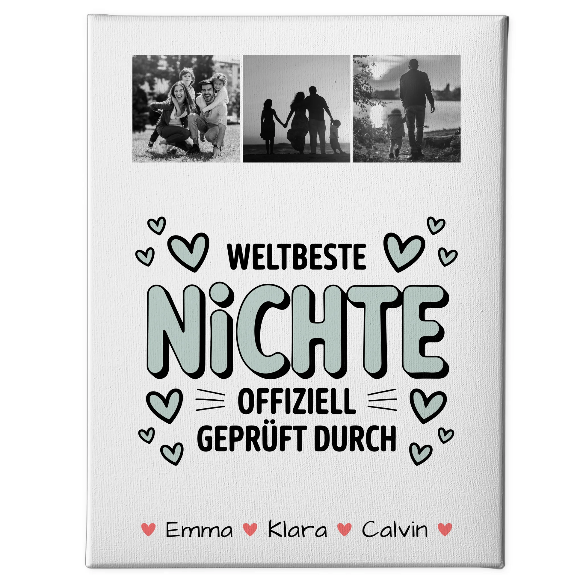 Leinwand Collagen Erstellen Geschenk Fotocollage Nichte Weltbeste Nichte Offiziell Geprüft Durch 1