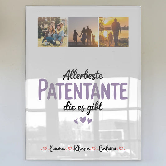 Personalisierte Foto Acrylglas Fotocollage Patentante Allerbeste Patentante Die Es Gibt 1