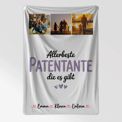 Personalisierte Decke Mit Namen Fotocollage Patentante Allerbeste Patentante Die Es Gibt 7