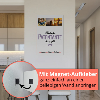 Fotoboard Magnet Wandbild Fotocollage Patentante Allerbeste Patentante Die Es Gibt Geschenk 5