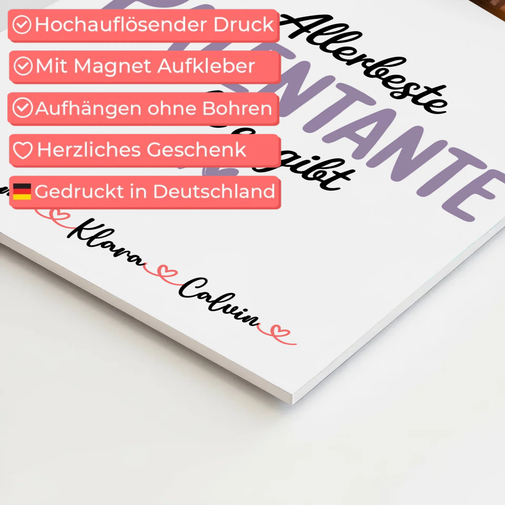 Fotoboard Magnet Wandbild Fotocollage Patentante Allerbeste Patentante Die Es Gibt Geschenk 4