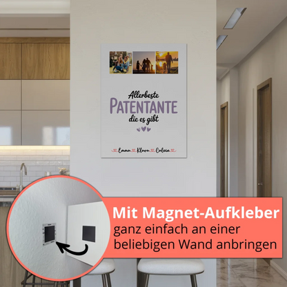 Fotoboard Magnet Wandbild Fotocollage Patentante Allerbeste Patentante Die Es Gibt Geschenk