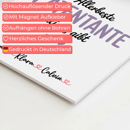 Fotoboard Magnet Wandbild Fotocollage Patentante Allerbeste Patentante Die Es Gibt Geschenk 10