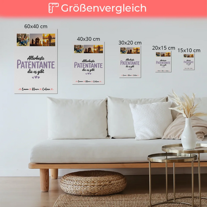 Fotoboard Magnet Wandbild Fotocollage Patentante Allerbeste Patentante Die Es Gibt Geschenk