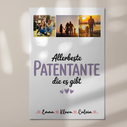 Fotoboard Magnet Wandbild Fotocollage Patentante Allerbeste Patentante Die Es Gibt Geschenk