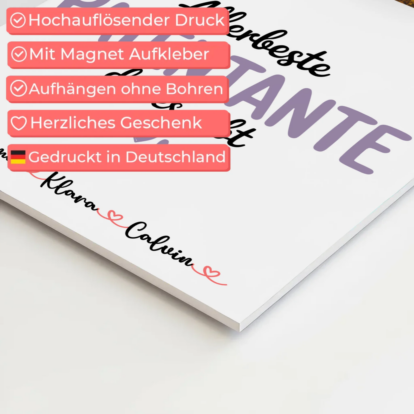 Fotoboard Magnet Wandbild Fotocollage Patentante Allerbeste Patentante Die Es Gibt Geschenk