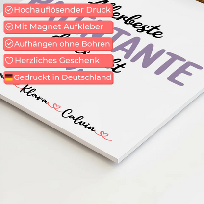 Fotoboard Magnet Wandbild Fotocollage Patentante Allerbeste Patentante Die Es Gibt Geschenk