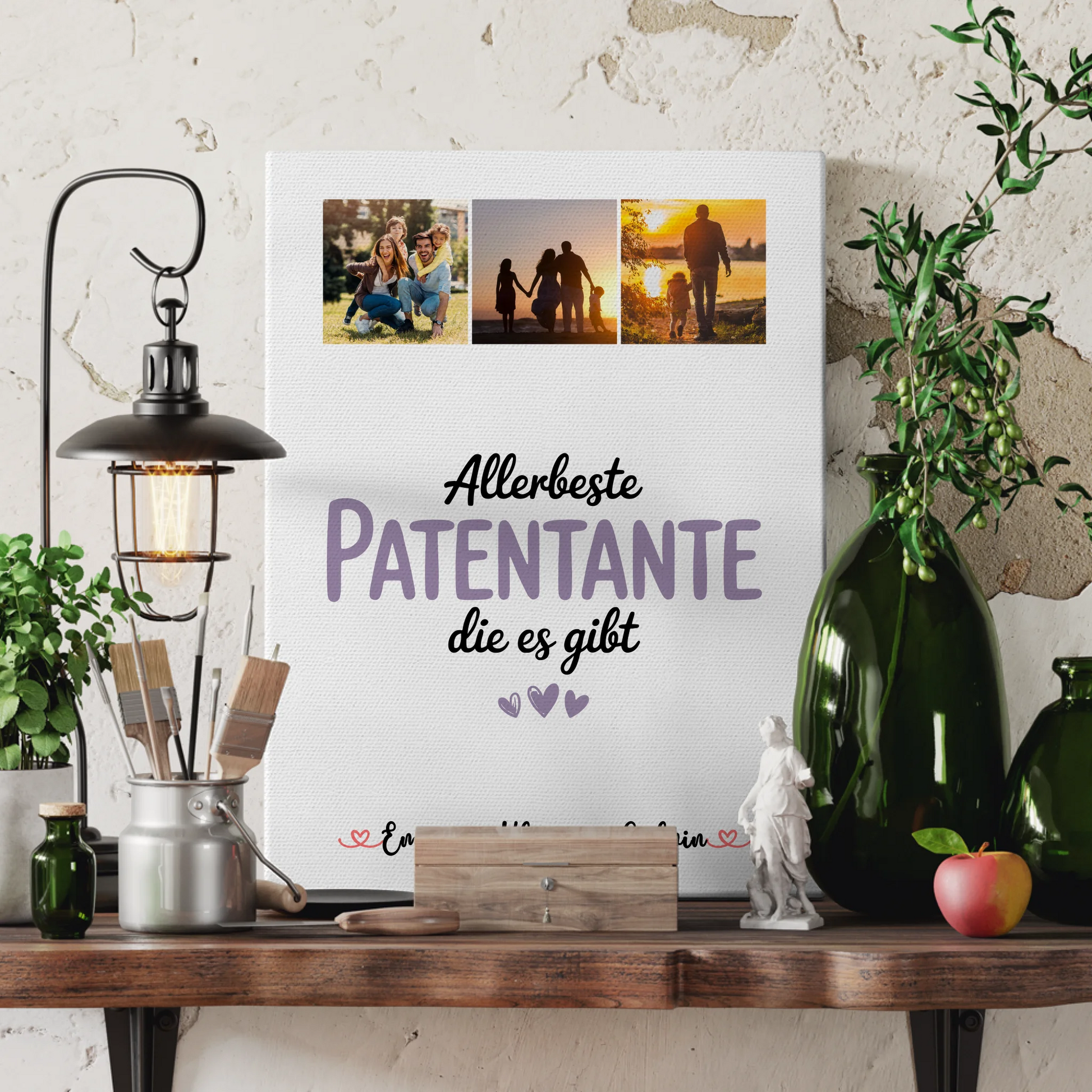Leinwand Personalisiert Fotocollage Patentante Allerbeste Patentante Die Es Gibt Geschenk 3