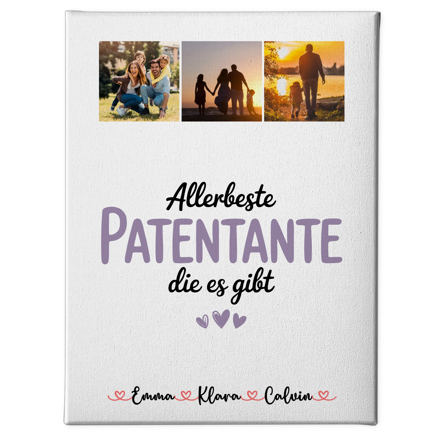 Leinwand Personalisiert Fotocollage Patentante Allerbeste Patentante Die Es Gibt Geschenk 1