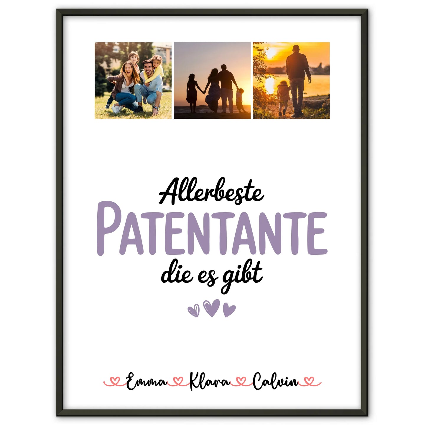 Poster Personalisiert Fotocollage Patentante Allerbeste Patentante Die Es Gibt Geschenk