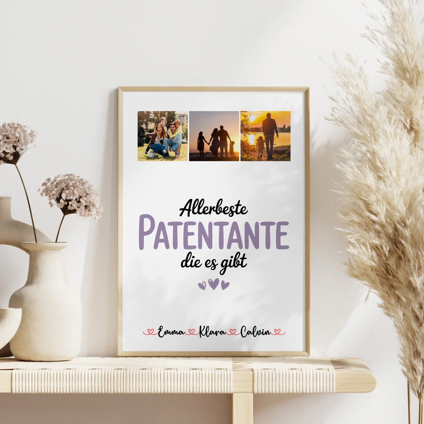 Poster Personalisiert Fotocollage Patentante Allerbeste Patentante Die Es Gibt Geschenk