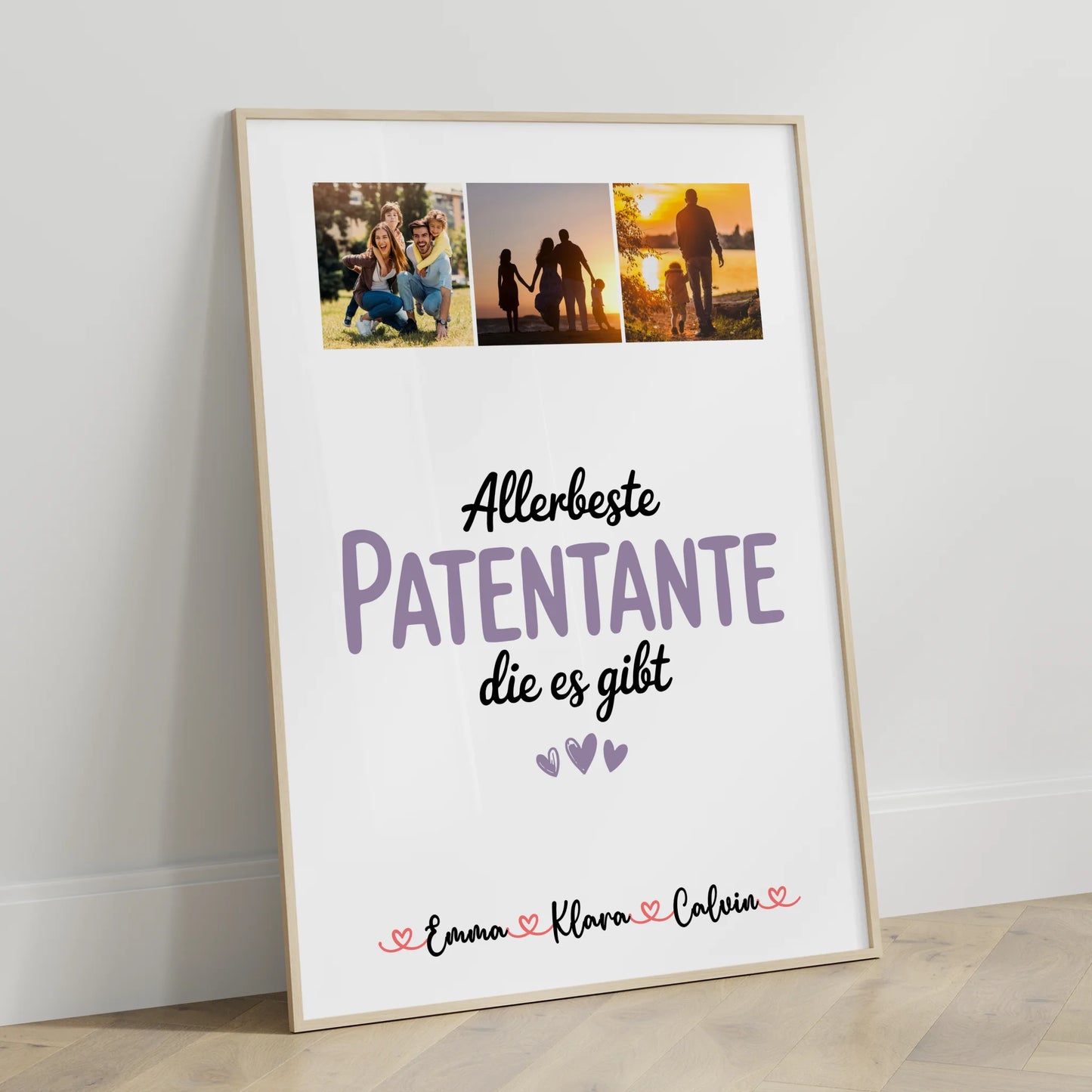 Poster Personalisiert Fotocollage Patentante Allerbeste Patentante Die Es Gibt Geschenk
