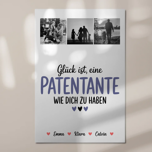 Personalisiertes Fotoboard Magnet Wandbild Fotocollage für Patentante Glück Ist eine Patentante Wie Dich Zu Haben 1