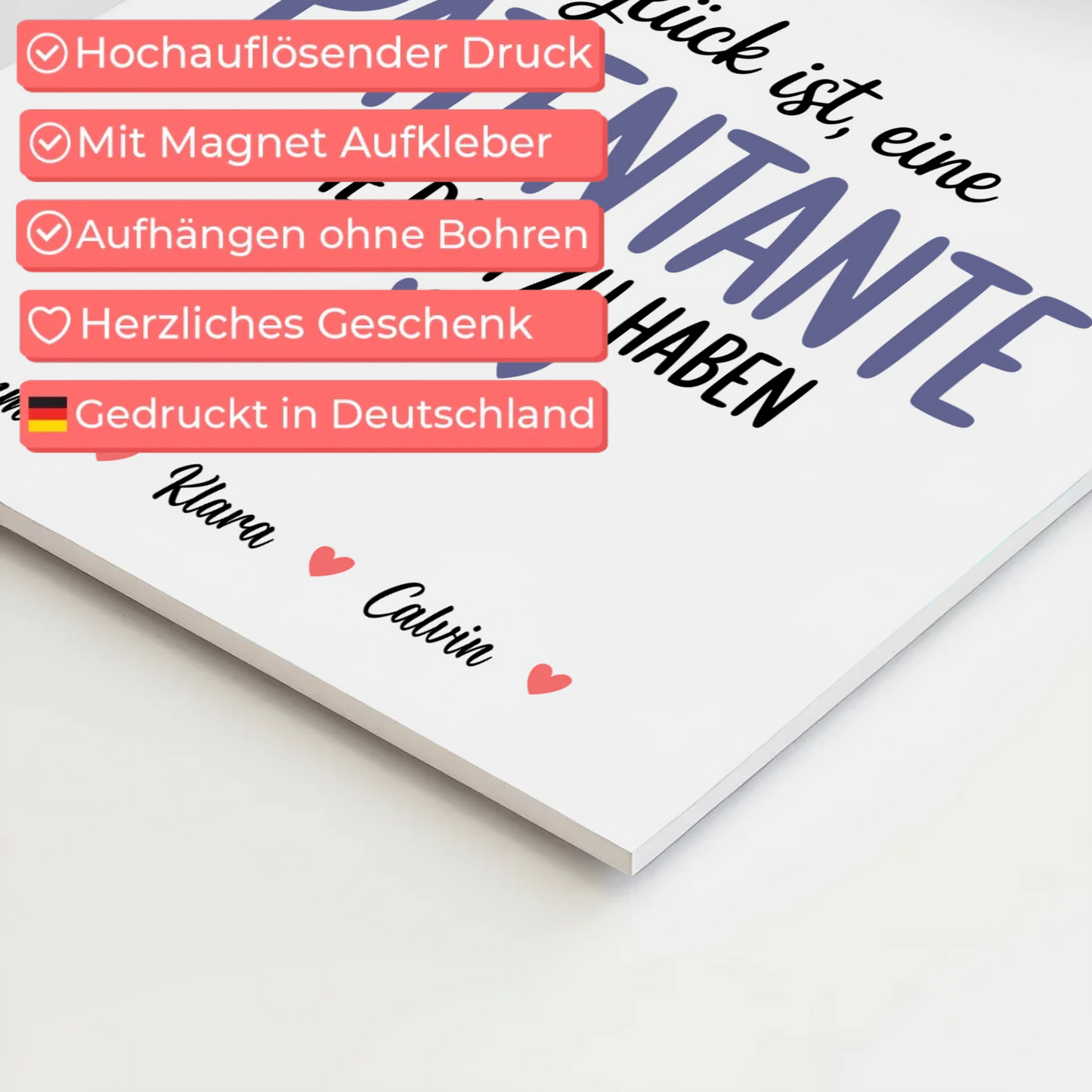 Personalisiertes Fotoboard Magnet Wandbild Fotocollage für Patentante Glück Ist eine Patentante Wie Dich Zu Haben 10
